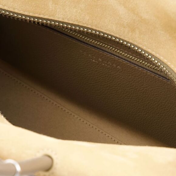 Mercer Large Satchel Purse - Tory Burch - Leather - Khaki - Picture 4 of 4